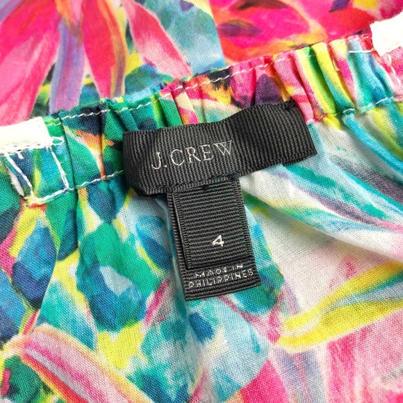 J. Crew • Ruffle Top In Ratti Painted Pineapple - Picture 4 of 7